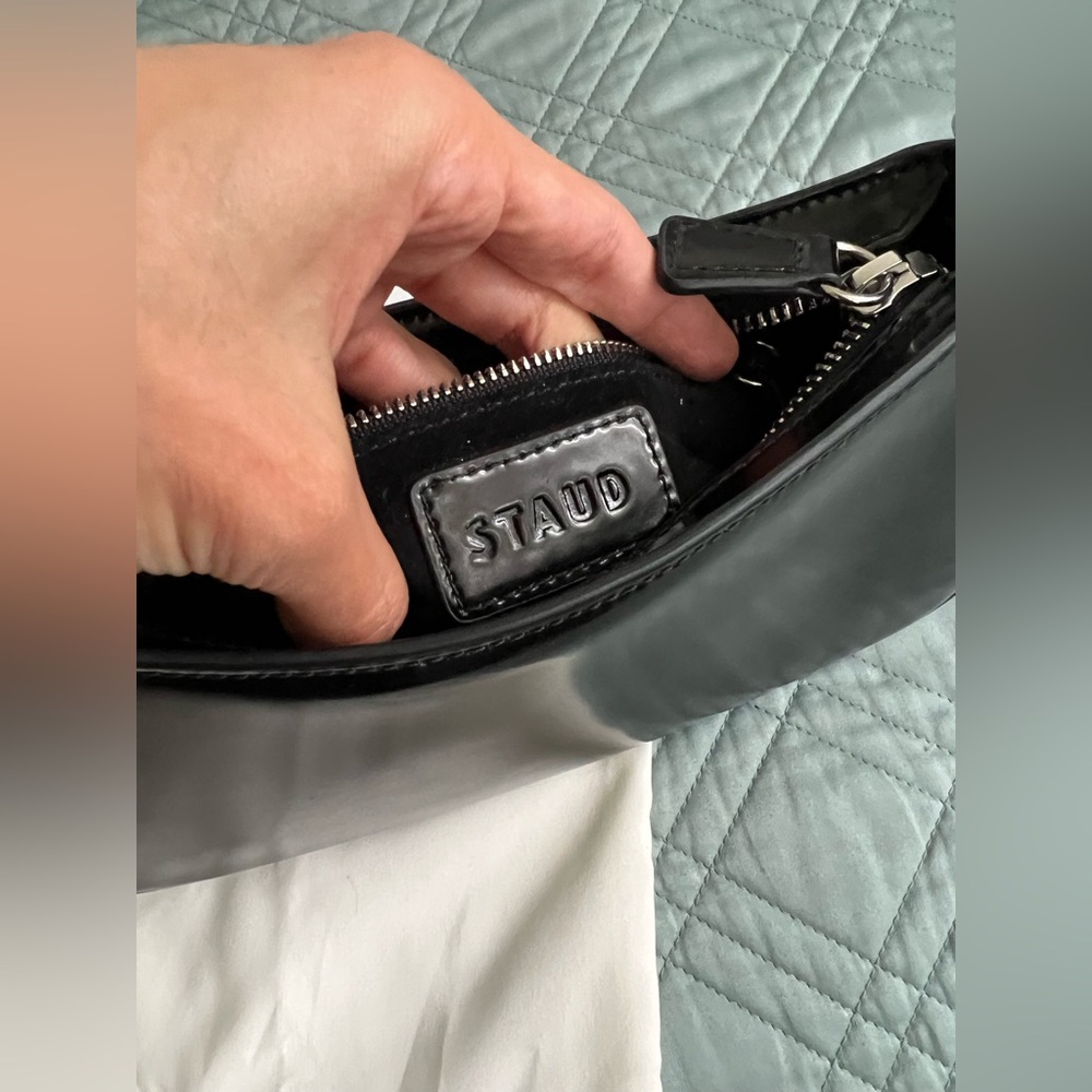 STAUD Black Leather Shoulder Bag - Picture 11 of 14